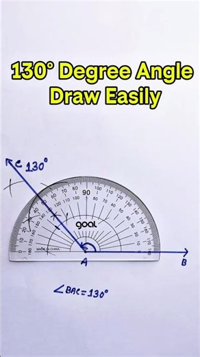 130° Degree Angle Draw by Compass