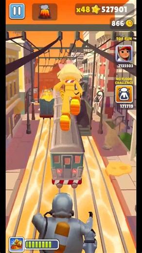 Subway Surfer Hollywood No Floor Full Focus Run 🎥 #shorts #subwaysurfers