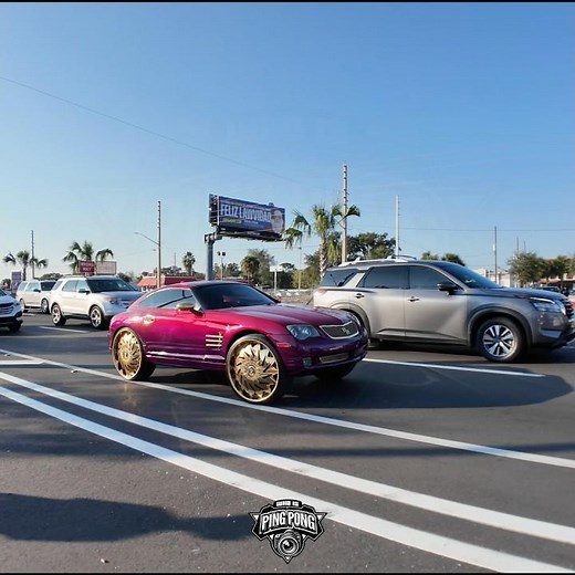 Chrysler crossfire on gold dub floaters