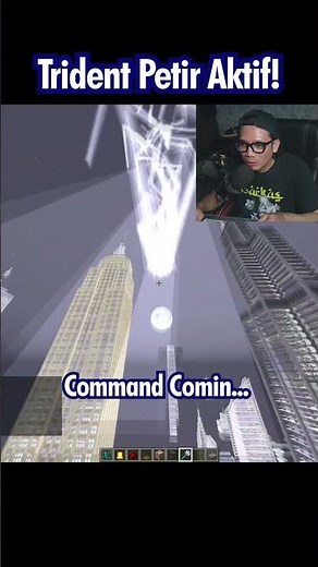 Minecraft Summon Lightning pake Trident ⚡