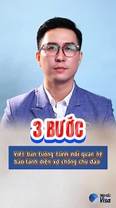 📌3 bước viết bản tường trình mối quan hệ bảo lãnh diện vợ chồng chu đáo 🔐Bước 1: Chuẩn bị các bằng chứng về hình ảnh, sự kiện tham gia chung 🔐Bước 2: Phân loại và sắp xếp các bằng chứng theo cột mốc đáng nhớ của mối quan hệ 🔐Bước 3: Tổng hợp các bằng chứng từ bạn bè, gia đình về mối quan hệ Hãy cùng xem clip nhé! CHUYÊN BẢO LÃNH ĐỊNH CƯ DIỆN VỢ CHỒNG, HÔN THÊ HÔN PHU -------------- 🏫 TỔ CHỨC TOÀN CẦU VISA 🏠 Phòng 3.21 - 3.22 Tầng 3 - Newton Building, 38 Trương Quốc Dung, P. Phú Nhuận, TP.H