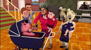 2.9M views · 10K reactions | Scary 3D teacher- A difficult day and tired of the Miss T, ice cream , Roblox Piggy | Granny - Horror Game | Facebook