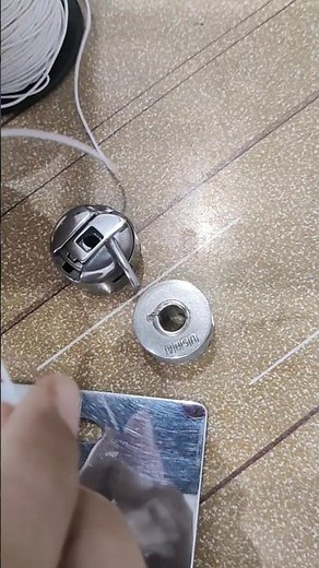 How to use elastic thread in bobin/ elastic thread for shirring..#elasticthread#bobinuse#sewingtools