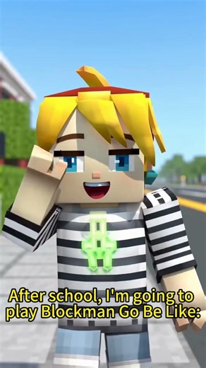 No need to fake a smile after school. Let's meet in the game!🎮#blockman #games#bedwars#skyblock
