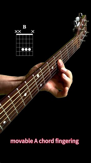 Shift the movable A-chord shape to derive various chords. #guitar beginner #guitar teaching