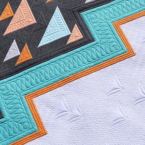 Join Amanda Murphy Design for part five of the Fast Forward Quilt Along! Learn how to quilt the shadow geese in the negative space of the quilt top. Follow along: https://bit.ly/3Zie2Ah #berninausa #madetocreate #weallsew #berninalove #berninaexpert #fastforward #quiltalong #quiltseries | BERNINA USA
