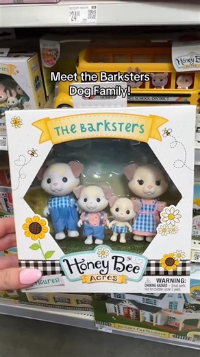 ✨ Meet the Barksters, the swetest pup family in Honey Bee Acres!  Perfect for dollhouse play, collecting, and puppy adventures! #honeybeeacres #miniture #dog #walmartfinds | Honey Bee Acres Toys | Facebook