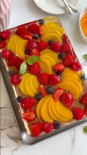 Sernik gotowany z owocami 🍓🫐 - #przepis #sernik #owoce