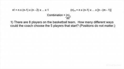 Solving Word Problems Involving Combinations | Algebra