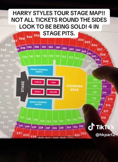Harry Styles Together Together Tour: Wembley Stage Map