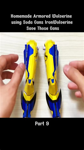 Homemade Armored Wolverine using Soda Cans IronWolverine Save Those Cans #homemade #wolverine #howto #viral