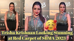 PS1 Beautiful Actress Trisha Krishnan Looking Stunning at Red Carpet of SIIMA 2023 || Shriya Saran | Varinder Chawla