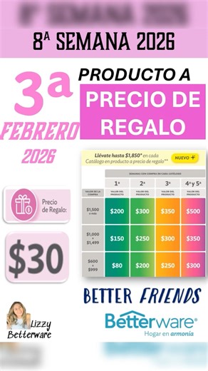 Producto a precio de regalo tercera semana de febrero 2026 #lizzydebetterware