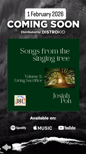 Colour Whole Music on Instagram: "New Album Release For this year 2026, I decided to compile most my compositions done in 2025 and put them together in this album that will go out on Sunday, 1 February 2026 to all music streaming platforms. Entitled “Songs from the singing tree Vol 2”, this fully original 12-track album consist of songs I wrote across the year 2025. Most of the songs were inspired by sermons I heard in church, Christian articles or devotions. May the songs in this album help us 