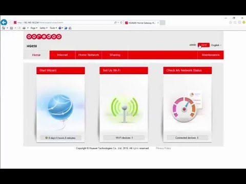 Learn how to change Qatar Ooredoo Qtel Huawei HG659 WIFI Username & Password