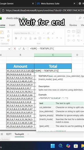 Excel Hack: TEXTSPLIT in One Minute! | TEXTSPLIT = Instant Text Split #excel #tekyup
