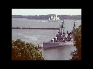 Kiel 1970s-Ships at the Tirpitzhafen naval base in Kiel in 1974