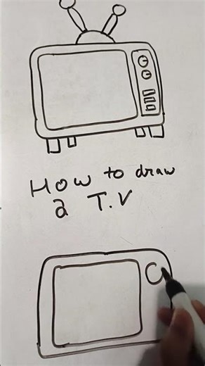 How to draw a 📺 t.v drawing #drawing #shorts #drawingtechniques #shortvideo