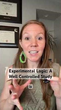 A well-controlled experiment isolates variables so you can actually interpret the results. #premed