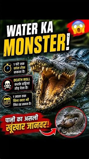 “Crocodile Ka Dangerous Secret 😱🐊 #Shorts”
