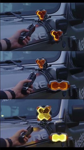 Check dual off-road LED light setups on the A-pillar of the Jeep Wrangler #jeep #jeepwrangler