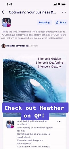 Check out Heather on QP! Download QP at: https://apps.apple.com/us/app/qp-create-connect-monetize/id1551508530 #thirdcircle #business #QP #motivation #optimize