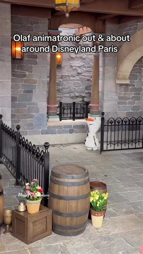 Olaf Animatronic Explores Disneyland Paris
