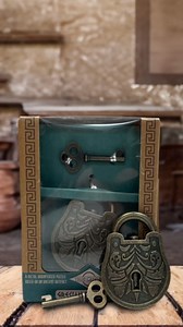 True Genius: Grecian Trick Lock - Metal Puzzle, Brain Teaser Puzzle, Unlock Mysteries of Ancient Greece, Difficulty Level 3, Project Genius, Ages 8+