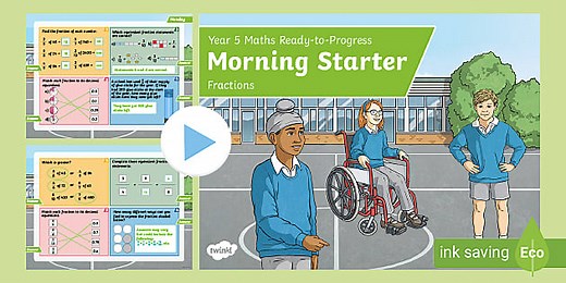 Year 5 Maths Ready-to-Progress Morning Starter: Fractions