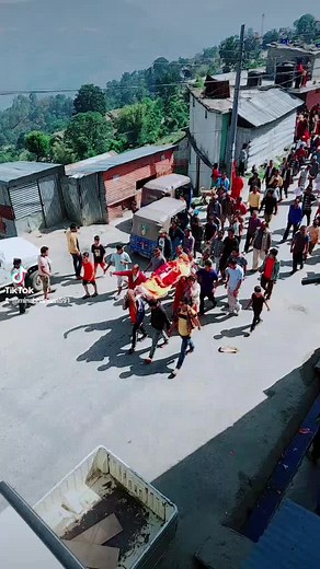 Vibrant Traditional Attire at Rural Procession