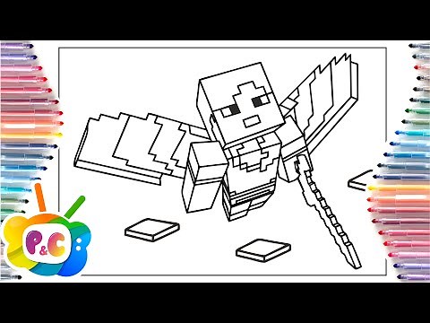 Minecraft coloring pages /Minecraft Alex with wings / Cartoon - Don't Be A Stranger [NCS Release]