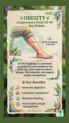 Obesity Acupressure Point – ST 40 – 5 Key Points