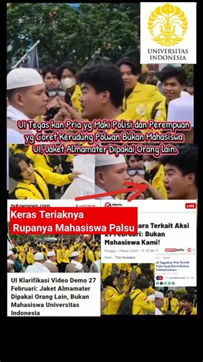 UI Ngegasss, Pendemo Bukan Mahasiswanya #shortnews #memes #news #demomahasiswa #viral #viralnews