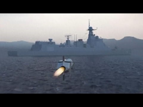 美国军火商模拟廉价导弹打中国海军055大驱 美国会是"对手"吗？#中国海军#美军#五角大楼#055驱逐舰