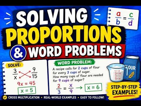 Algebra 1 Prep: Solving Proportions & Proportion Word Problems