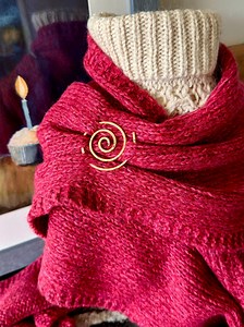 Spiral Shawl Scarf Pin Copper Brass Silver - Etsy