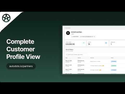 Complete Customer Profile View - Autodots Shop Management Software Tutorial