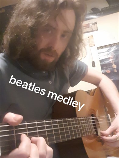 Beatles acoustic medley ✌️😎💙 #guitar #acoustic #thebeatles #whilemyguitargentlyweeps #herecomesthesun