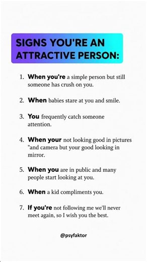 7 Hidden Signs You’re Actually ATTRACTIVE! ✨ #psychology