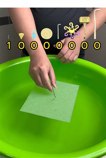 How much paper do it take to make the object float? #experiment #asmr