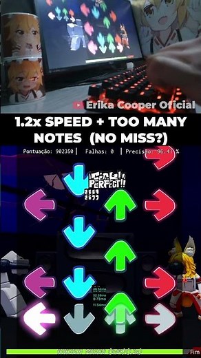 Too Many NOTES at 1.2x SPEED No MISS? #shorts #fnf
