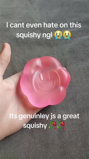 This squishy is genuinley the most amazing thing to ever graced my hands 😭😭 and that's alot coming from me since I normally be hating on squishys 🥀🥀 but this amazing squishy genuinley made me have a change in heart and just appreciate how good this squishy is, it has the perfect texture not too hard not too soft, amazing design of a flower with a smiley face, and very vibrant great color overall 10/10 would recommend this squishy #squishyreview #satsifying #onsale #fyp #giftideasforher