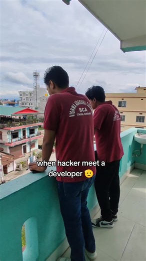 When hacker meet a developer 🤙🏼#vishwaadarshacollege #bca #viral#fy #giviral#hacker#developer#foryoupage