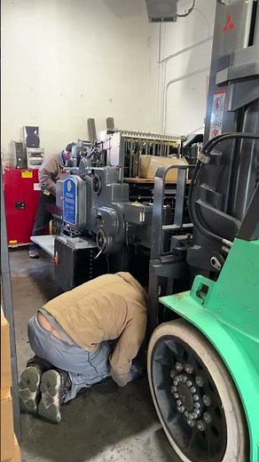 Heidelberg Cylinder Press Installation. Ready to die cut.