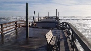Avon Fishing Pier in Outer Banks severely damaged due to storms and high tides