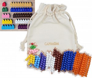 Montessori Math Bead Chains: Times Table Learning Material With Wooden Tags - Etsy