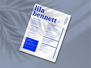 Blue Bold Canva Resume Template - Canva Template Resume Cover Letter Bold Blue - Etsy