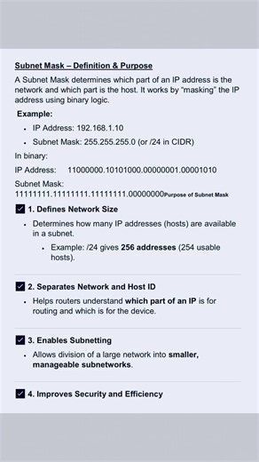 74K views · 471 reactions | Network Basics : Subnet Mask Follow & Subscribe : Networks Baseline Please support & subscribe us! #thenetworkdna #networksbaseline #networkmarketing #networkengineers #networking #network #Aws #Microsoft #CCNA #ccnacertification #CCNP #ccnpencor #education #fblifestyle #fbpost #fbpost2025シ #fbpost2025シfb #fblifestyle | Networks Baseline | Facebook