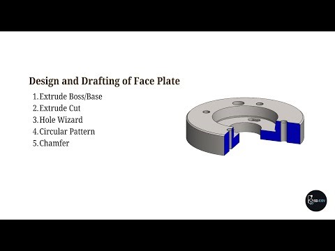 SolidWorks Tutorial | Part Modelling & Drafting | Face Plate | Boring Operation