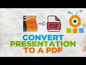 How to Export Open Office Presentation as PDF